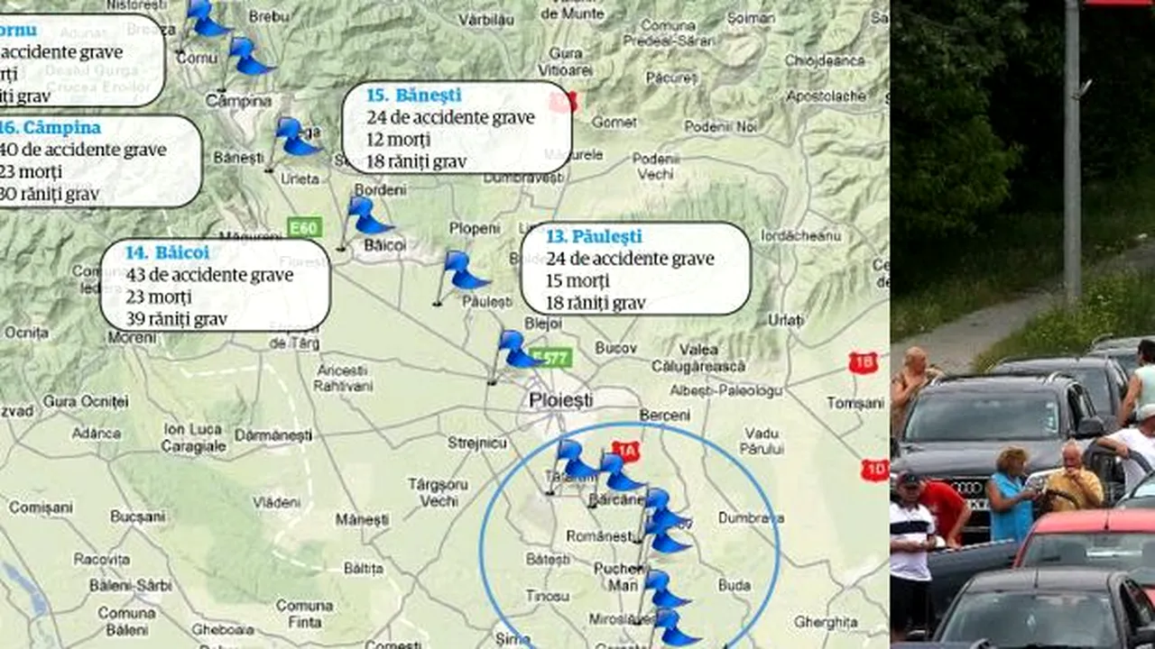SEZONUL DE IARNĂ pe DN1. Harta celor mai periculoase puncte pe traseul București-Brașov. Șeful Poliției Rutiere: „Autostrada a eliminat doar UN SFERT din problemă