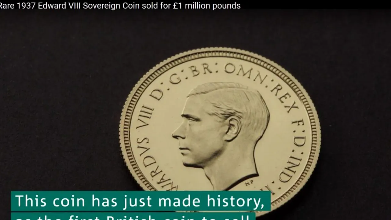 O monedă emisă de rebelul  Edward al VIII-lea, vândută pentru 1 milion de lire. Valoarea monedei, dată de o biografie surprinzător de asemănătoare cu cea a regelui Carol al II-lea 