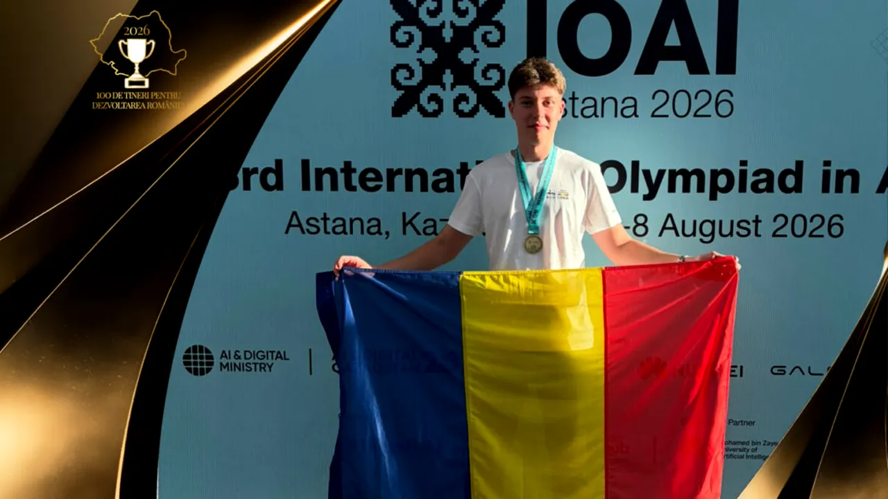 Un elev român a fost medaliat cu aur la Olimpiada de Inteligență Artificială. Alexandru Thury-Burileanu a intrat în Top 20 mondial din 100 țări