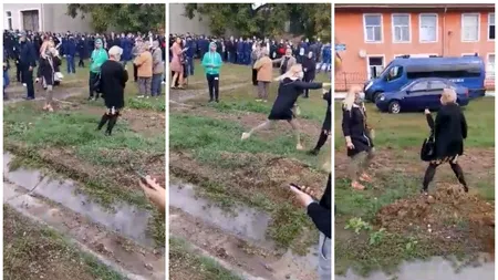 Scandal în ziua alegerilor. Două femei s-au luat la bătaie. Localnicii susțin că votanții sunt necunoscuți, fiind aduși de contracandidatul actualului primar