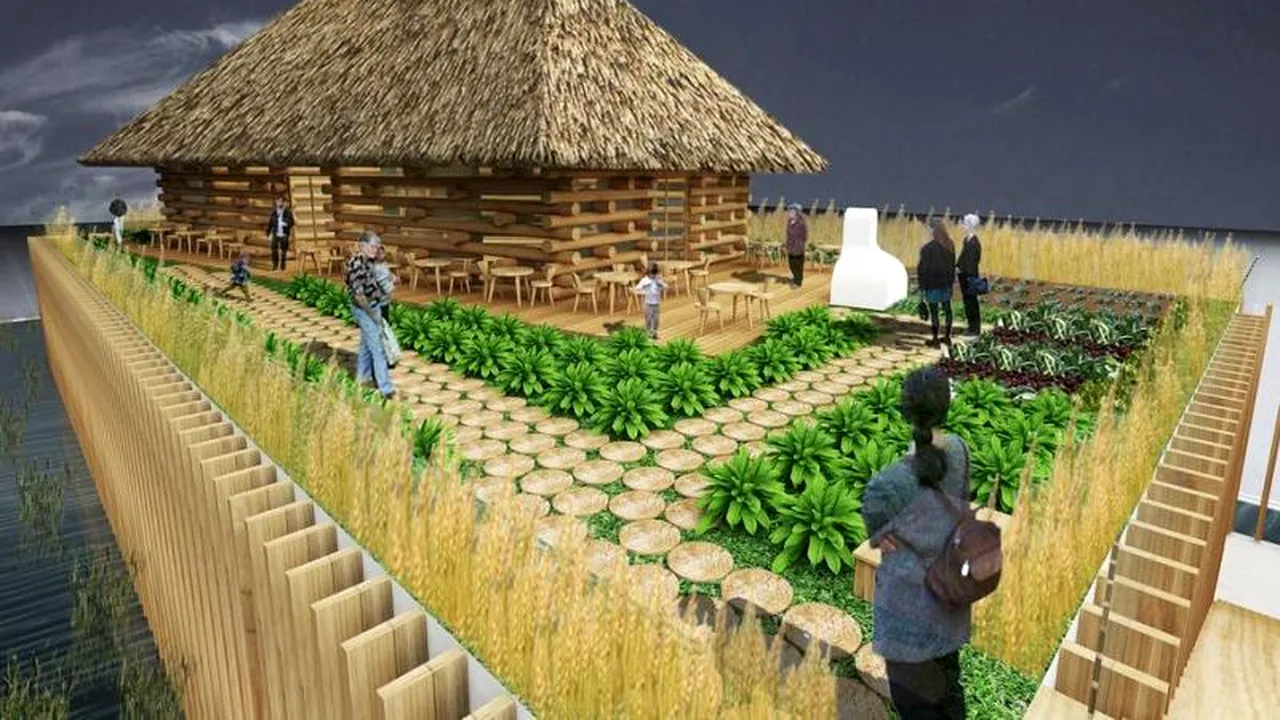 Pavilionul României la Expo Milano 2015 va fi o căsuță cu acoperiș de stuf și pereți de sticlă. GALERIE FOTO
