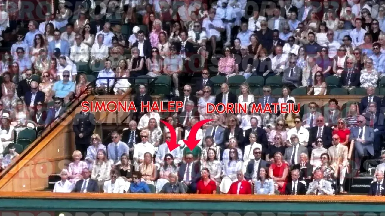 Simona Halep și Dorin Mateiu, împreună în loja de la Wimbledon. Fosta jucătoare de tenis și omul de afaceri au decis să nu se mai ascundă