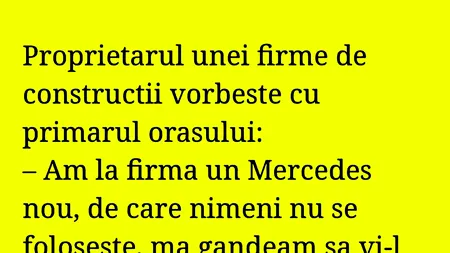 BANCUL ZILEI | Proprietarul unei firme de construcții vorbește cu primarul orașului