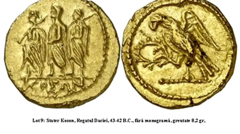 Un lot de 145 de monede de aur dacice, recuperat din Marea Britanie, a fost adus în România