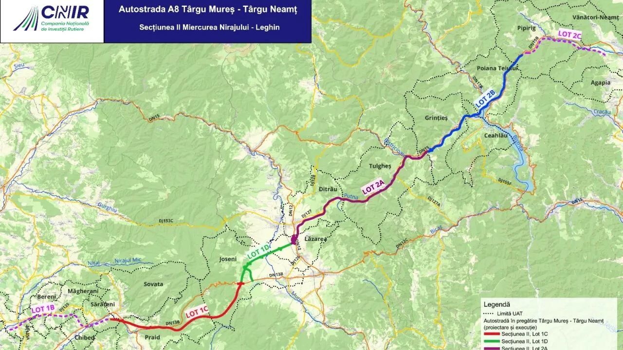 Ciprian Șerban, ministrul Transporturilor: CNIR a atribuit contractul pentru lotul 1D Joseni–Ditrău al autostrăzii Unirii