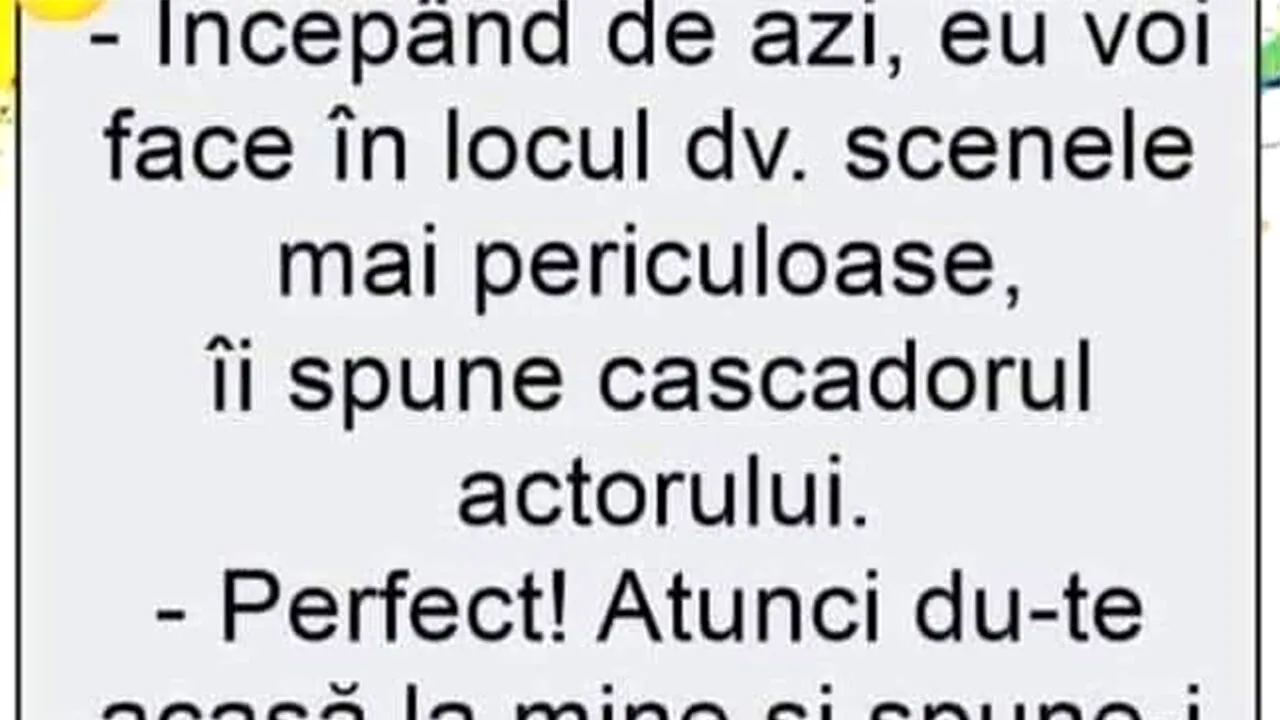 BANCUL ZILEI | Actorul și cascadorul
