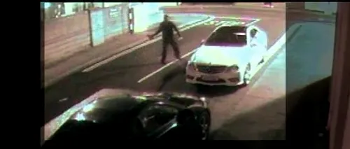 Ce a pățit un hoț care a încercat să spargă geamul unui Mercedes-Benz cu o cărămidă