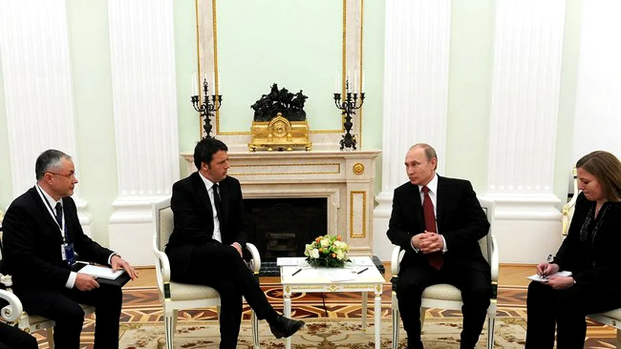 Vladimir Putin, după o întâlnire de trei ore cu Matteo Renzi: Italia este un 