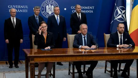 Șefii Transgaz, OMV Petrom și Romgaz au semnat contractul prin care concesionarii Neptun Deep își rezervă capacitate pe conducta din zona Tuzla