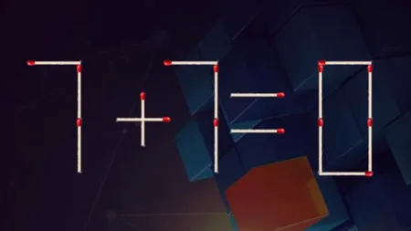 TEST IQ | Mută un singur chibrit pentru a rezolva ecuația