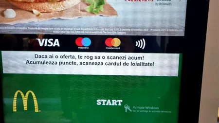 Ce eroare de Windows a primit un bucureștean, încercând să comande de la kiosk-ul McDonald's. E viralul sfârșitului de an în România!