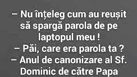 Bancul de sâmbătă | 