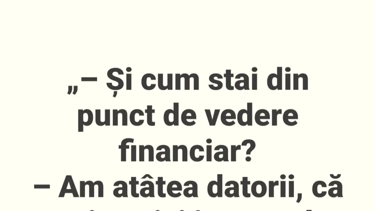 Bancul de sâmbătă | 