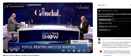 POLL Marius Tucă Show: „Care este principalul factor care va influența intenția dumneavoastră de vot?”