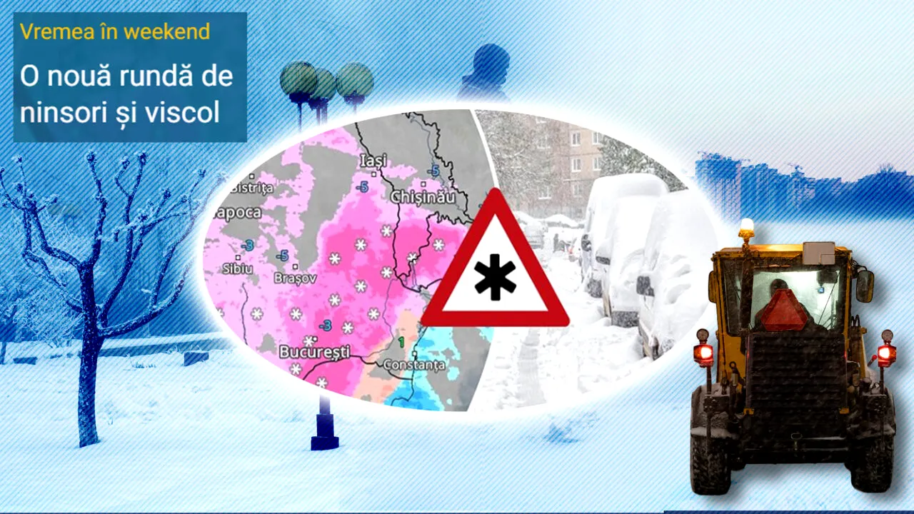 Când scăpăm de ninsori și viscol. Meteorologii ANM, prognoză de ultimă oră pentru Gândul