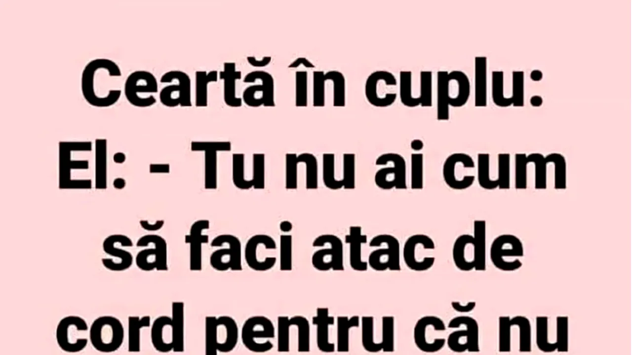 BANCUL ZILEI | Ceartă inteligentă în cuplu