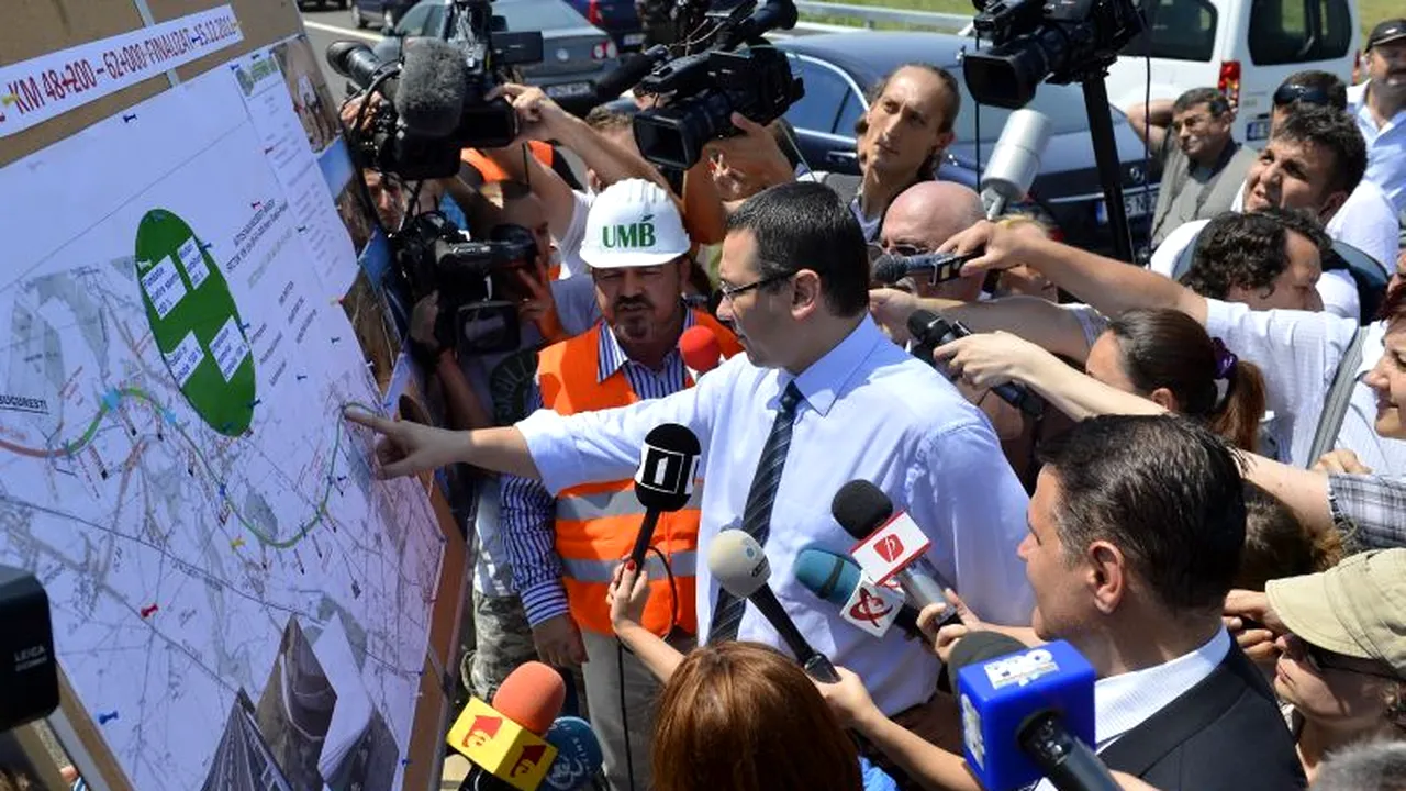 Ponta, în prima vizită pe șantierul București-Ploiești: 