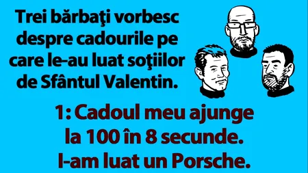 Cel mai tare banc de Ziua Îndrăgostiților | 3 bărbați se laudă cu cadourile făcute soțiilor de Sfântul Valentin