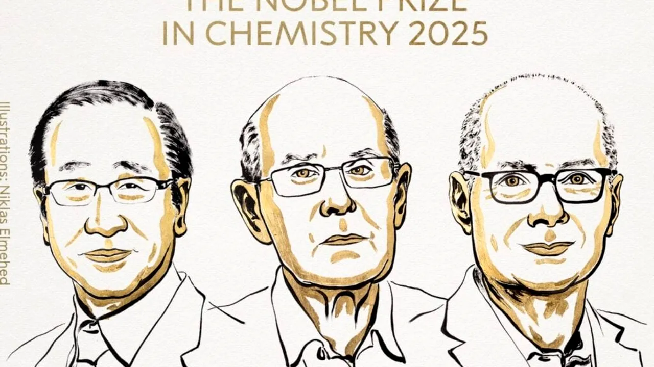 Premiul Nobel pentru CHIMIE: Susumu Kitagawa, Richard Robson şi Omar M. Yaghi sunt laureații 2025