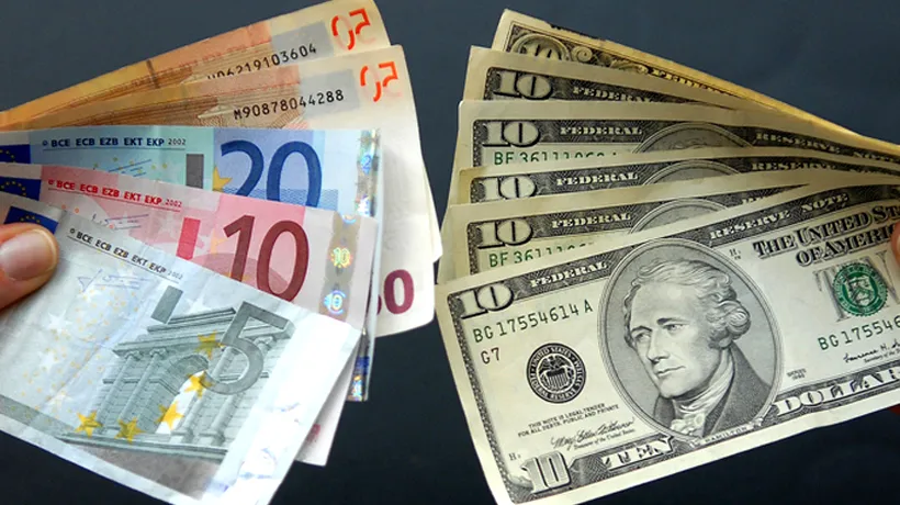 EURO a atins luni minimul ultimelor patru luni față de DOLAR