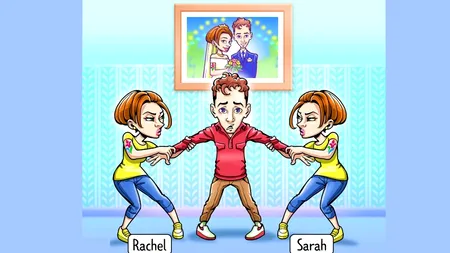 TEST IQ | Care dintre aceste surori gemene este, de fapt, soția bărbatului din imagine?