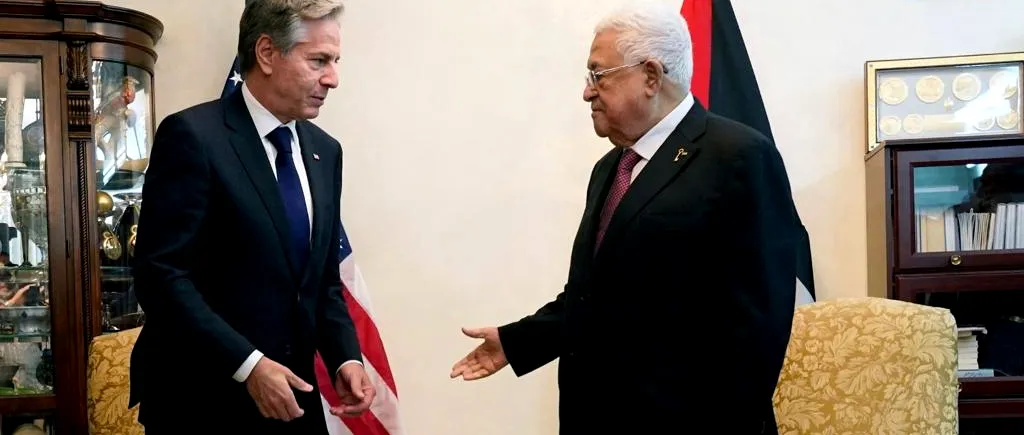 VIDEO | Antony Blinken s-a întâlnit cu liderul palestinian Mahmoud Abbas la Amman: „Hamas nu susține dreptul poporului palestinian la demnitate”