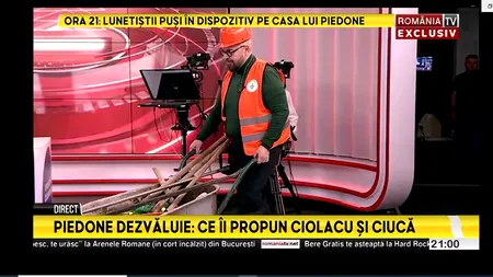 Apariție SPECTACULOASĂ a lui Piedone, cu roaba și lopata / Primarul primește raportul pe stație, în direct