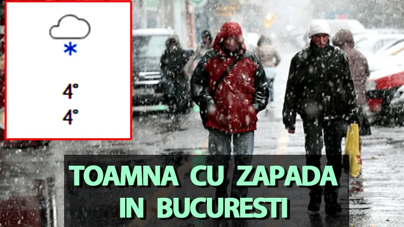 Toamnă cu ZĂPADĂ în București. Meteorologii Accuweather anunță data exactă când ninge prima dată în Capitală și în celelalte orașe din România