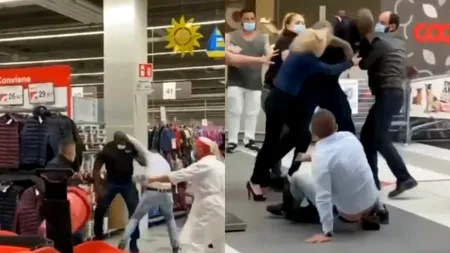 Doi români s-au luat la bătaie într-un supermarket din Italia, după ce li s-a cerut să poarte mască (VIDEO)