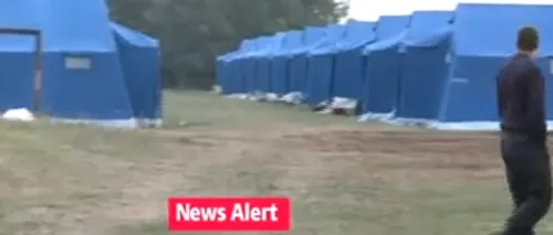 Cum arată tabăra de refugiați construită de România la granița cu Serbia
