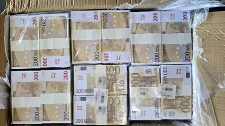 Polițiștii din România au confiscat baxuri din China cu 1,2 miliarde de euro falși. La operațiune au participat, în total, autoritățile din 18 țări