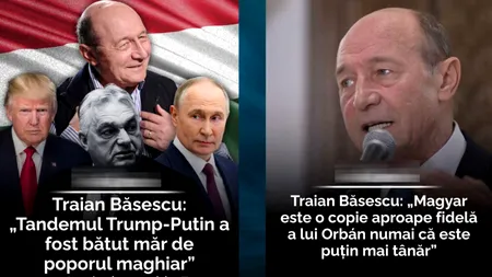 Băsescu nu mai este de acord cu el însuși, după nici 24 de ore. Ieri, poporul maghiar îi „bătuse măr” pe Putin și Trump, astăzi Magyar este „Orban mai tânăr”