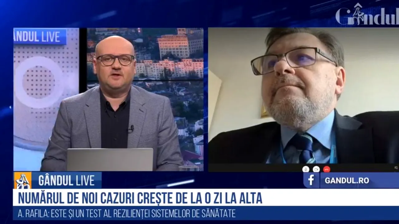 GÂNDUL LIVE. Alexandru Rafila, reprezentantul României la OMS: Cred că România a avut o performanță medie în ceea ce privește controlul acestei pandemii - VIDEO