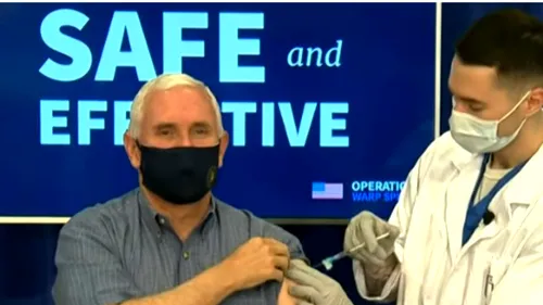 Vicepreședintele american Mike Pence s-a vaccinat în direct la TV împotriva Covid-19 (VIDEO)