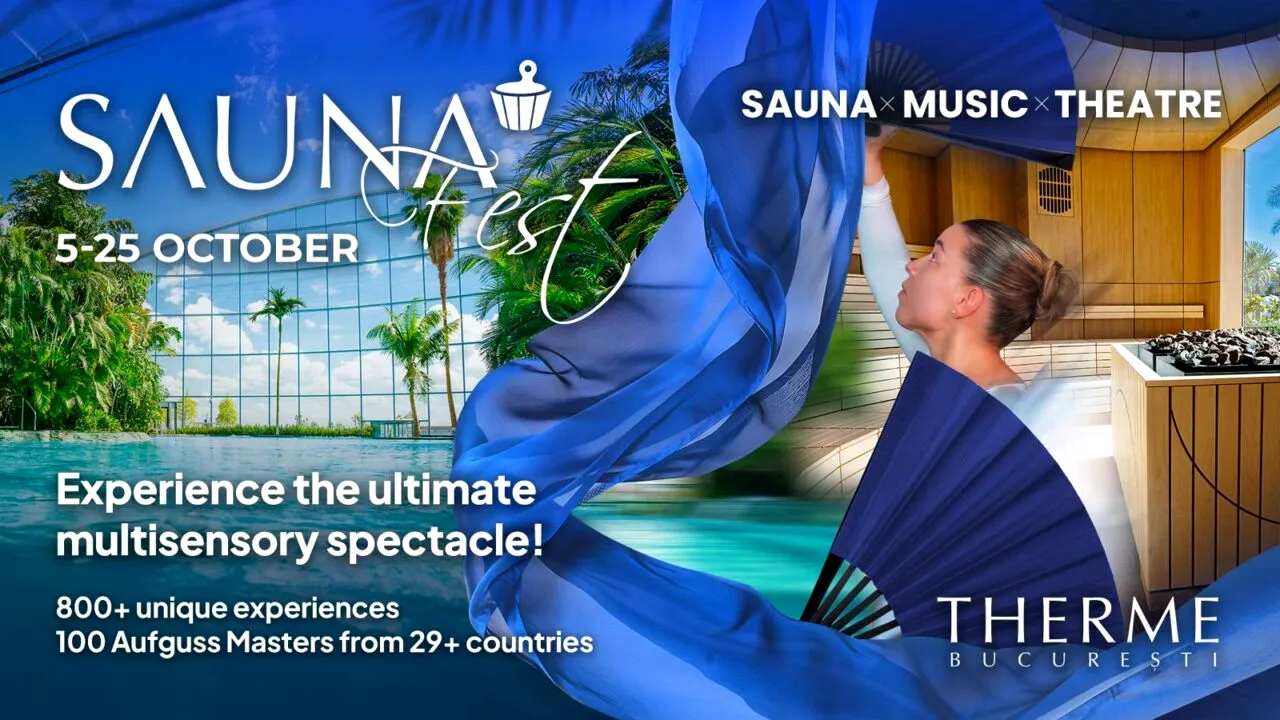 Bucureștiul devine capitala mondială a spectacolelor în sauna: Sauna Fest 2026 aduce peste 800 de experiențe la Therme Bucuresti