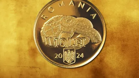 BNR lansează o monedă din aur de 10 lei. Cât va costa o singură piesă