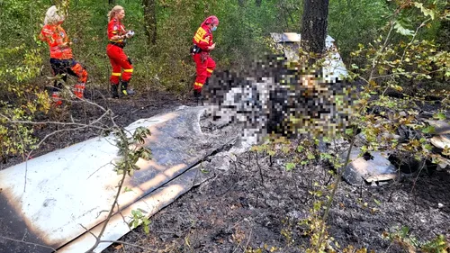 Un avion de mici dimensiuni s-a prăbușit în județul Giurgiu. Doi oameni și-au pierdut viața / Aeronava nu avea un plan de zbor - FOTO-VIDEO