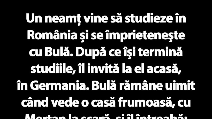 BANC | Bulă și colegul din Germania