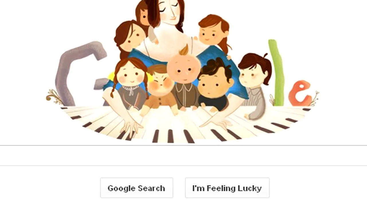 CLARA SCHUMANN, pianista germană căsătorită cu Robert Schumann, omagiată de GOOGLE printr-un GOOGLE DOODLE. VIDEO