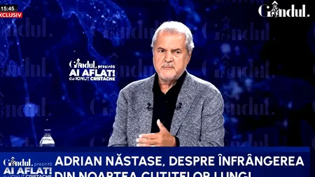 Năstase, dezvăluire în premieră despre “noaptea cuțitelor lungi”: O să-ți spun ceva ce nu am spus niciodată public/La telefon Băsescu
