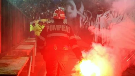 Un tânăr a fost prins în timp ce încerca să vândă sute de materiale pirotehnice pentru finala Cupei României 