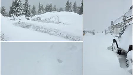 Stațiunile montane din România, înzăpezite. Coduri portocalii de ninsori. Drumul spre o stațiune cunoscută din țară, închis din cauza ninsorilor