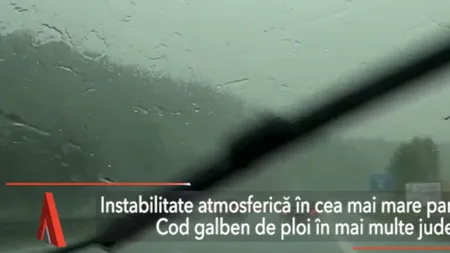 Cod galben de ploi în mai multe județe ale țării