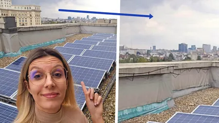 În plină toamnă, cu ploi și cer înnorat, Diana Buzoianu se laudă că a pornit sistemul fotovoltaic de la Ministerul Mediului. Culmea, ministra s-a pozat pe acoperișul instituției, de unde se văd norii care blochează încărcarea sistemului. Asta nu blochează propaganda: „Hai cu facturile mai mici la energie pentru minister!”