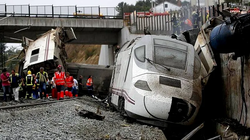 Cel mai grav accident feroviar din Spania. Bilanțul a ajuns la 80 de morți. GALERIE FOTO + VIDEO