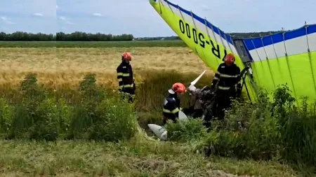Incident cu un motodeltaplan, în Argeș. Un bărbat a fost rănit după ce a aterizat forțat