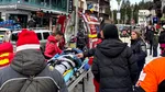 Accident pe pârtie la Predeal, chiar în ziua de Crăciun. O femeie care se dădea cu sania a leşinat, după o coliziune cu altă sanie