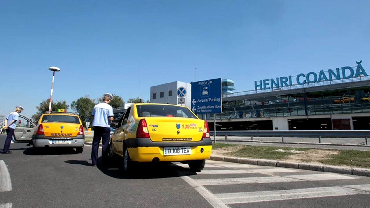 Taximetrele de la Otopeni, verificate de polițiști și specialiștii RAR