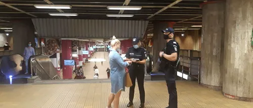 Câte amenzi a dat Poliția călătorilor de la metrou prinși fără mască: „Vom continua aceste acțiuni”