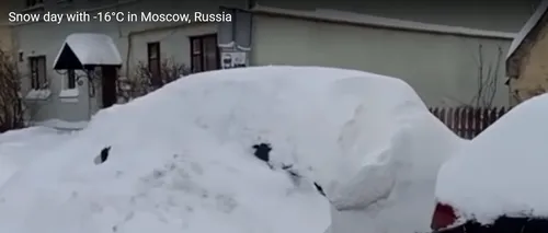 VIDEO. „Ninsoare apocaliptică” la Moscova! Meteorologii spun că nu a mai fost atât de multă zăpadă în capitala Rusiei de foarte mulți ani!